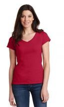 Gildan Softstyle Women Fit 4.5 ounce 100% ring spun cotton V-Neck T-Shirt
